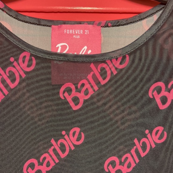Barbie logo bodysuit sheer & stretchy size 2x forever 21 brand - Picture 4 of 5